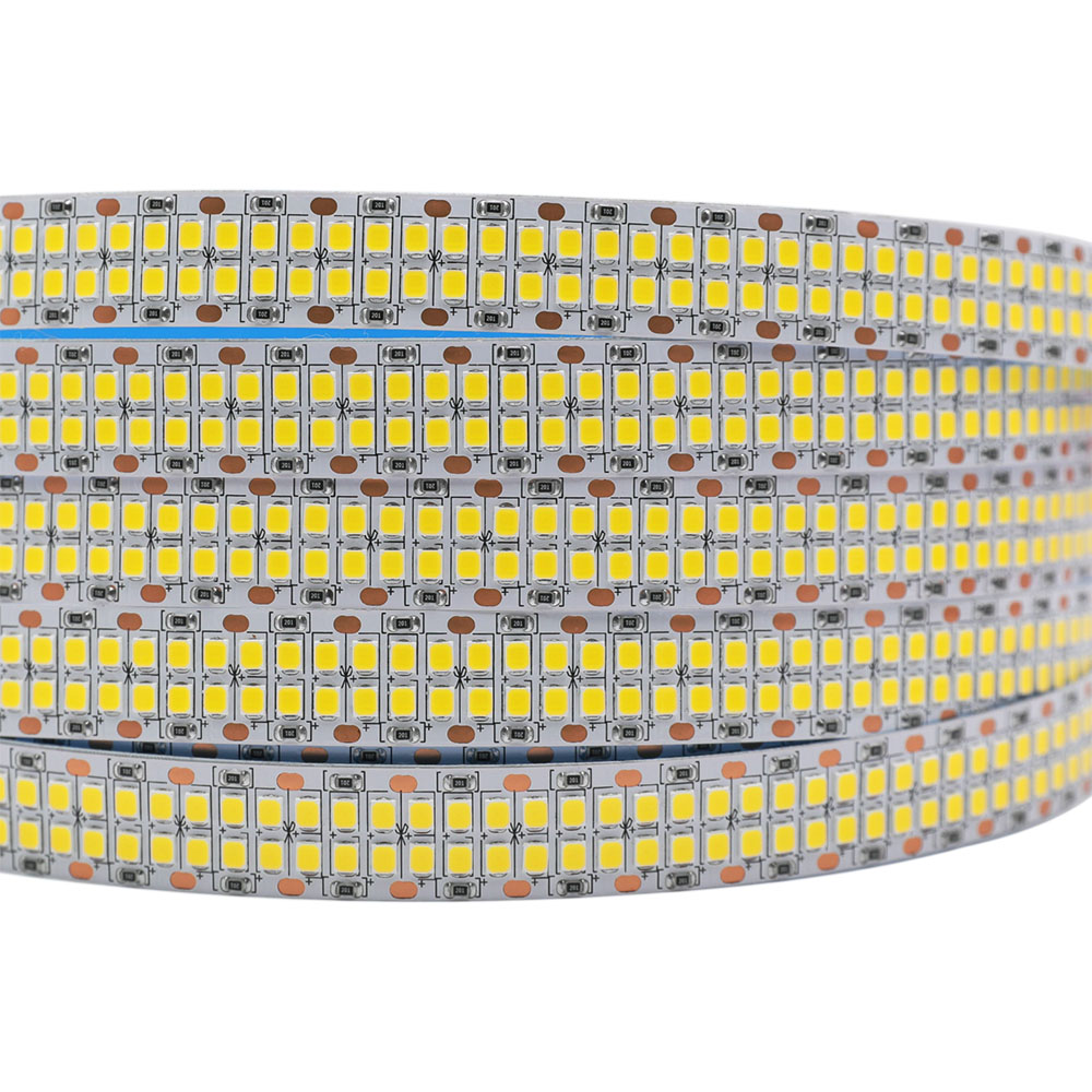 DC12/24V 2835 Super Bright 480LEDs/M High-density Double Row 16.5ft/5m 15mm Warm White Flexible LED Strip Light